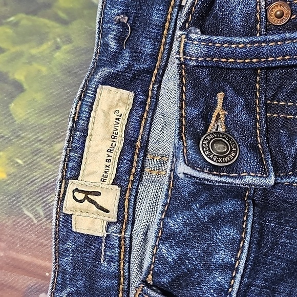 R by Rock Revival Jeans Distressed Skinny Size 25 - Picture 3 of 6